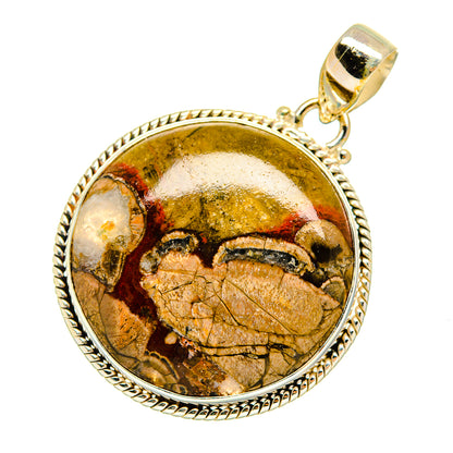 Mushroom Rhyolite Pendants handcrafted by Ana Silver Co - PD9198