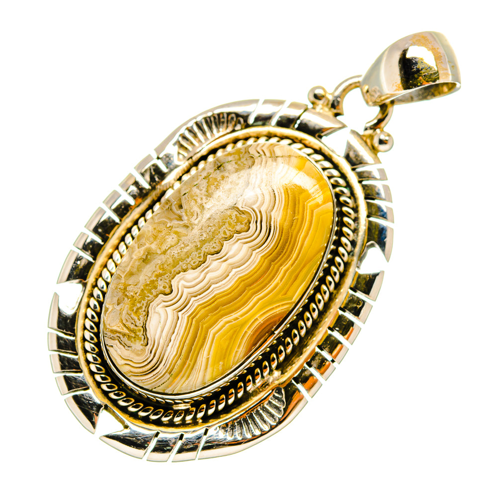 Laguna Lace Agate Pendants handcrafted by Ana Silver Co - PD9203