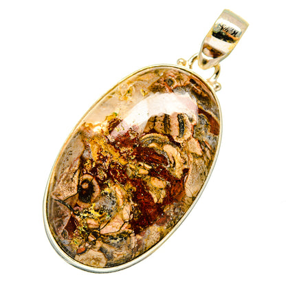 Mushroom Rhyolite Pendants handcrafted by Ana Silver Co - PD9206