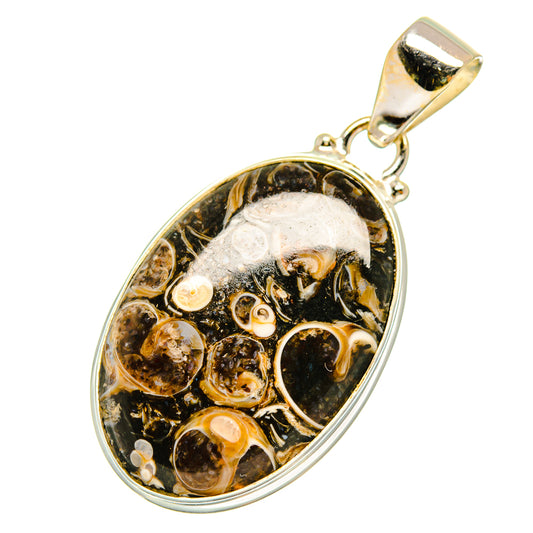 Turritella Agate Pendants handcrafted by Ana Silver Co - PD9208