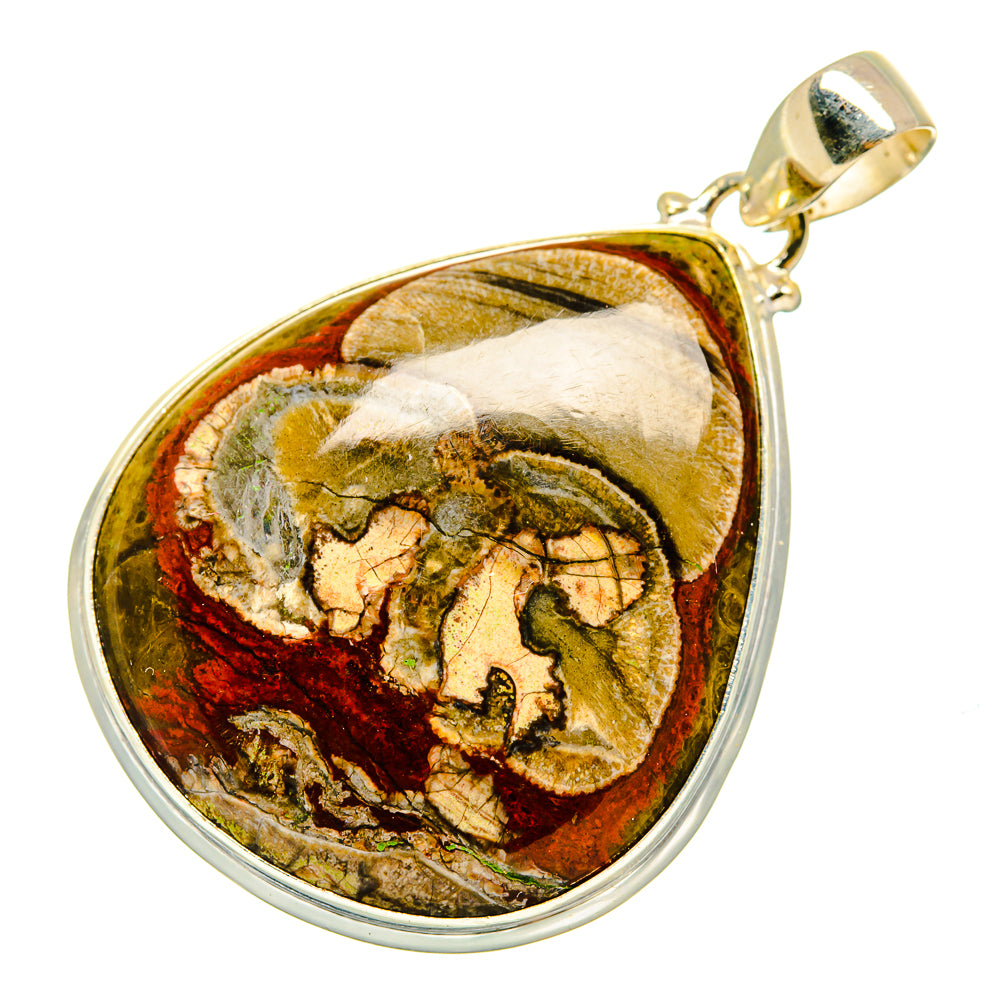 Mushroom Rhyolite Pendants handcrafted by Ana Silver Co - PD9209