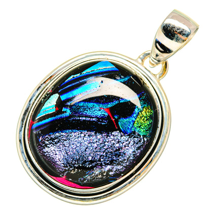 Dichroic Glass Pendants handcrafted by Ana Silver Co - PD9217