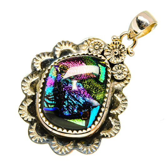 Dichroic Glass Pendants handcrafted by Ana Silver Co - PD9221