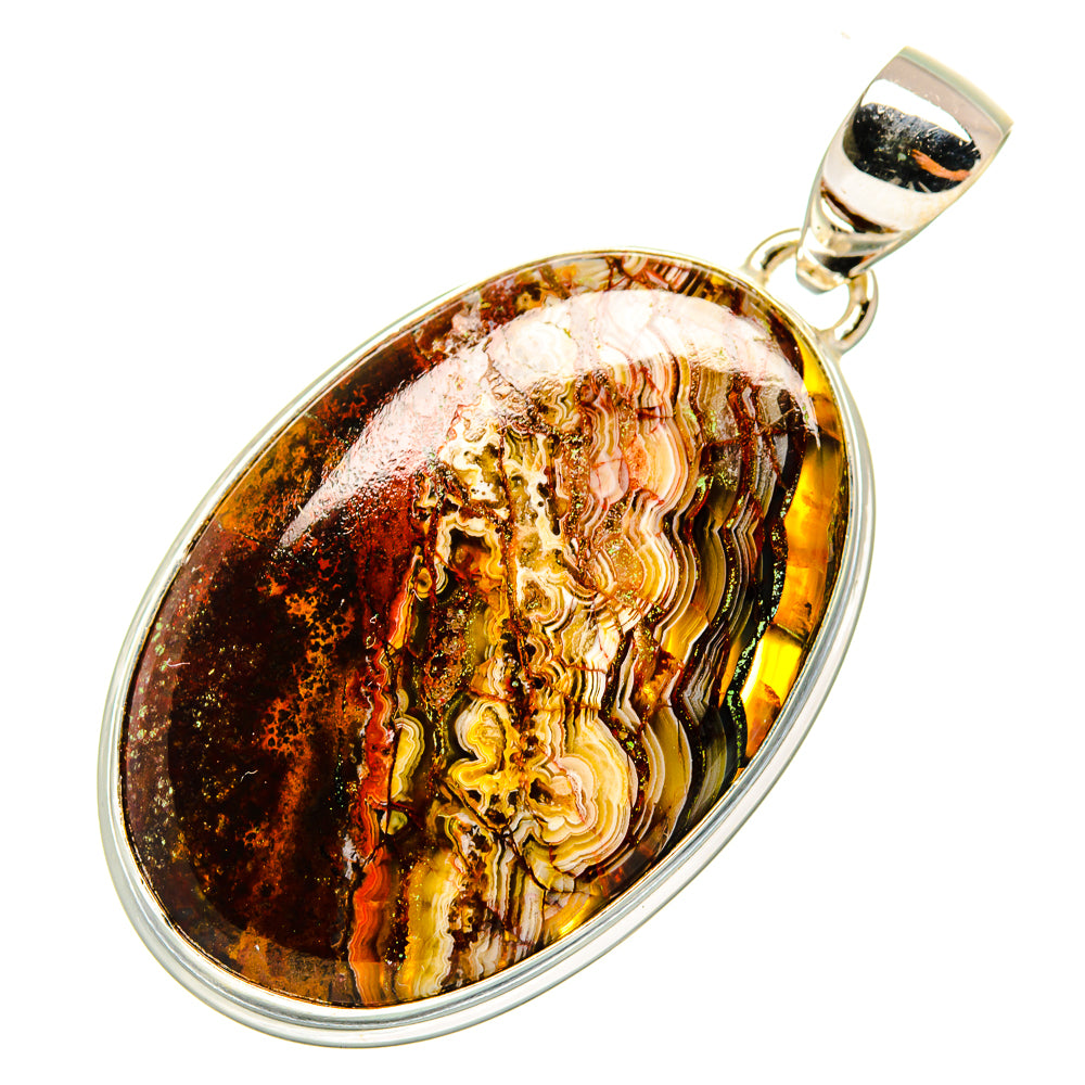 Crazy Lace Agate Pendants handcrafted by Ana Silver Co - PD9244