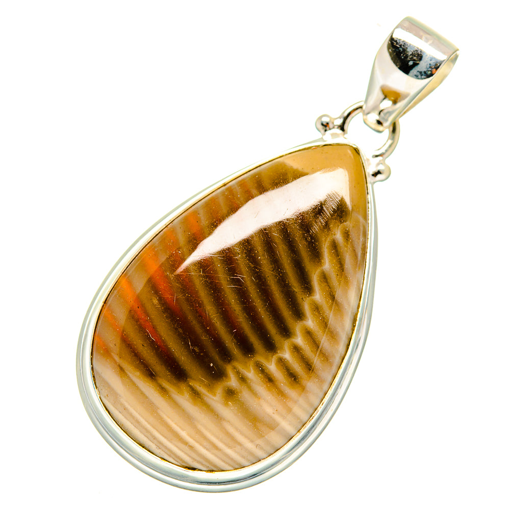 Peanut Wood Jasper Pendants handcrafted by Ana Silver Co - PD9245