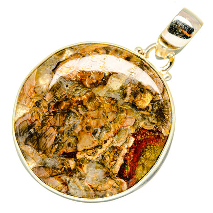 Mushroom Rhyolite Pendants handcrafted by Ana Silver Co - PD9257
