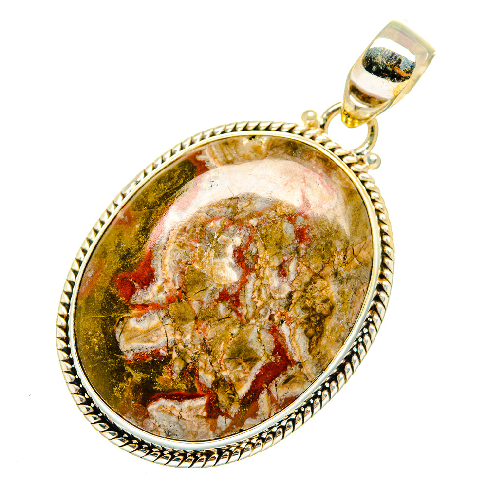 Mushroom Rhyolite Pendants handcrafted by Ana Silver Co - PD9260