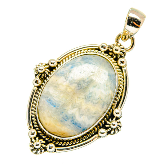 Blue Scheelite Pendants handcrafted by Ana Silver Co - PD9298