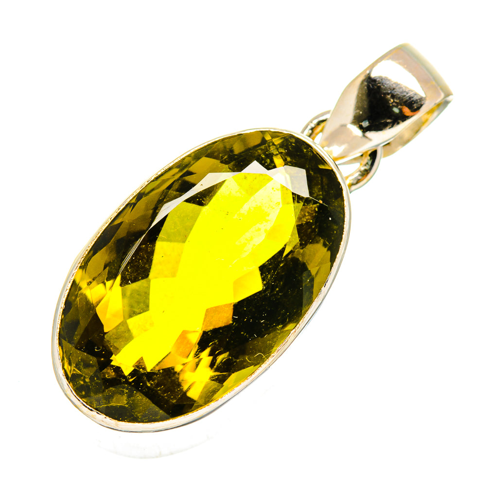 Olive Quartz Pendants handcrafted by Ana Silver Co - PD9318