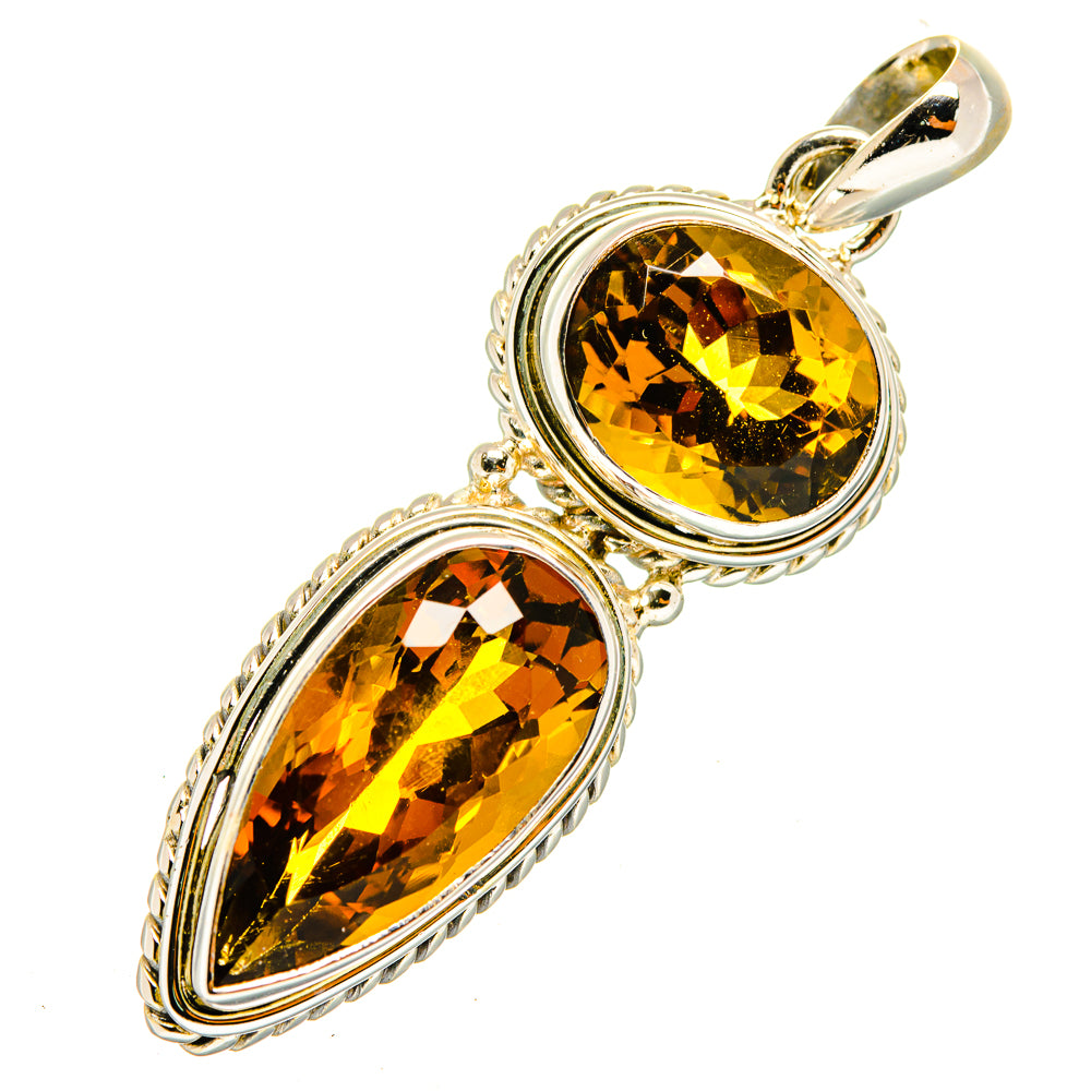 Mandarin Citrine Pendants handcrafted by Ana Silver Co - PD9329