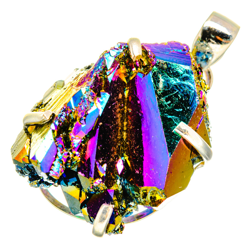 Titanium Sunshine Druzy Pendants handcrafted by Ana Silver Co - PD9497