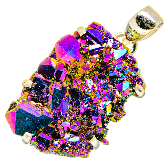 Titanium Sunshine Druzy Pendants handcrafted by Ana Silver Co - PD9498