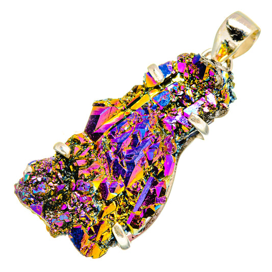 Titanium Sunshine Druzy Pendants handcrafted by Ana Silver Co - PD9499