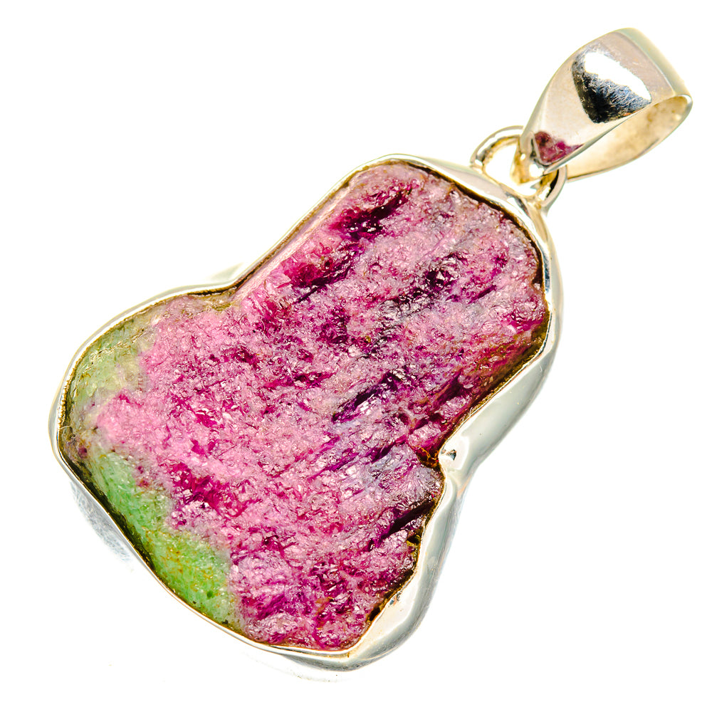 Ruby Zoisite Pendants handcrafted by Ana Silver Co - PD9505 - Photo 2