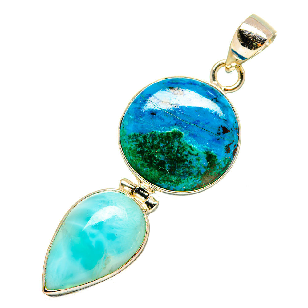 Chrysocolla Pendants handcrafted by Ana Silver Co - PD9526