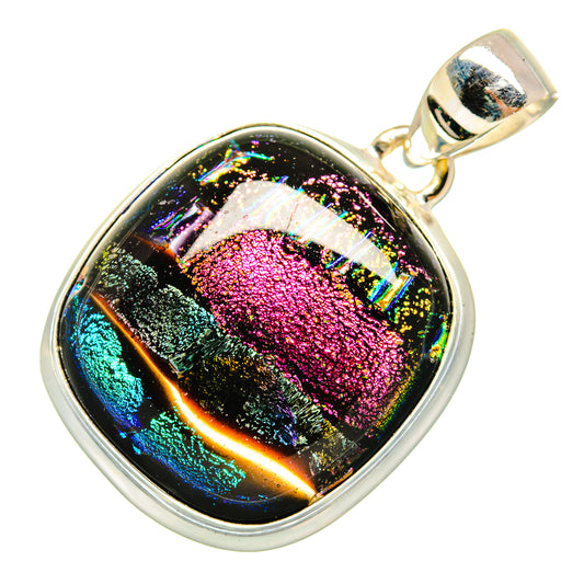 Dichroic Glass Pendants handcrafted by Ana Silver Co - PD9584