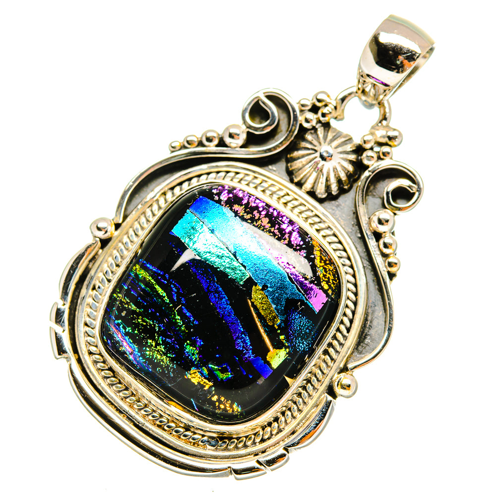 Dichroic Glass Pendants handcrafted by Ana Silver Co - PD9585