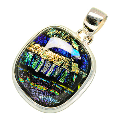 Dichroic Glass Pendants handcrafted by Ana Silver Co - PD9586