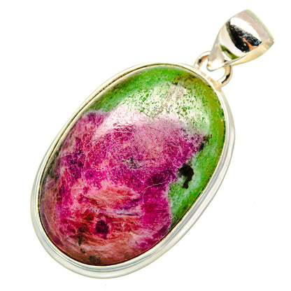 Ruby Zoisite Pendants handcrafted by Ana Silver Co - PD9596