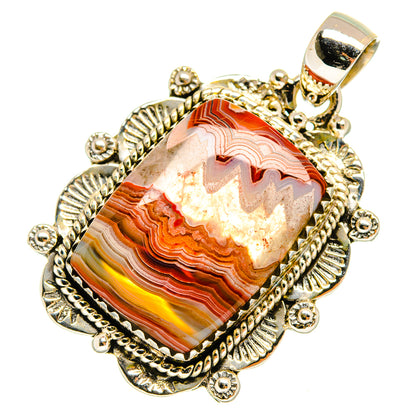 Crazy Lace Agate Pendants handcrafted by Ana Silver Co - PD9600