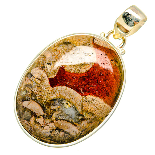 Mushroom Rhyolite Pendants handcrafted by Ana Silver Co - PD9603