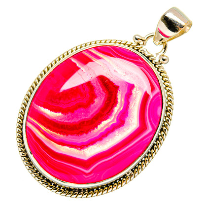Pink Botswana Agate Pendants handcrafted by Ana Silver Co - PD9615