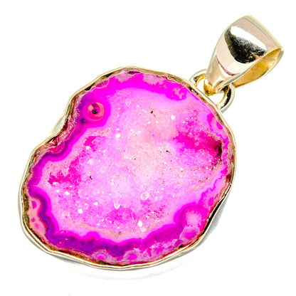 Purple Geode Slice Pendants handcrafted by Ana Silver Co - PD9617