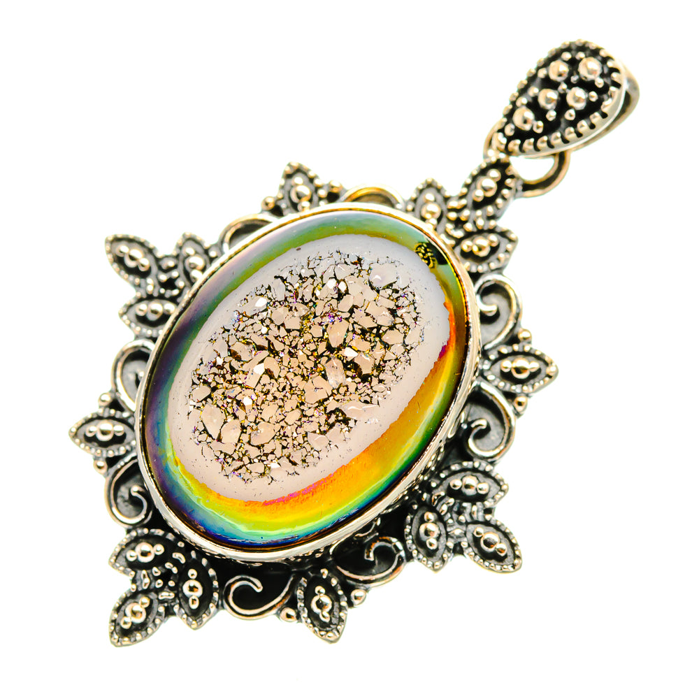 Titanium Druzy Pendants handcrafted by Ana Silver Co - PD9631