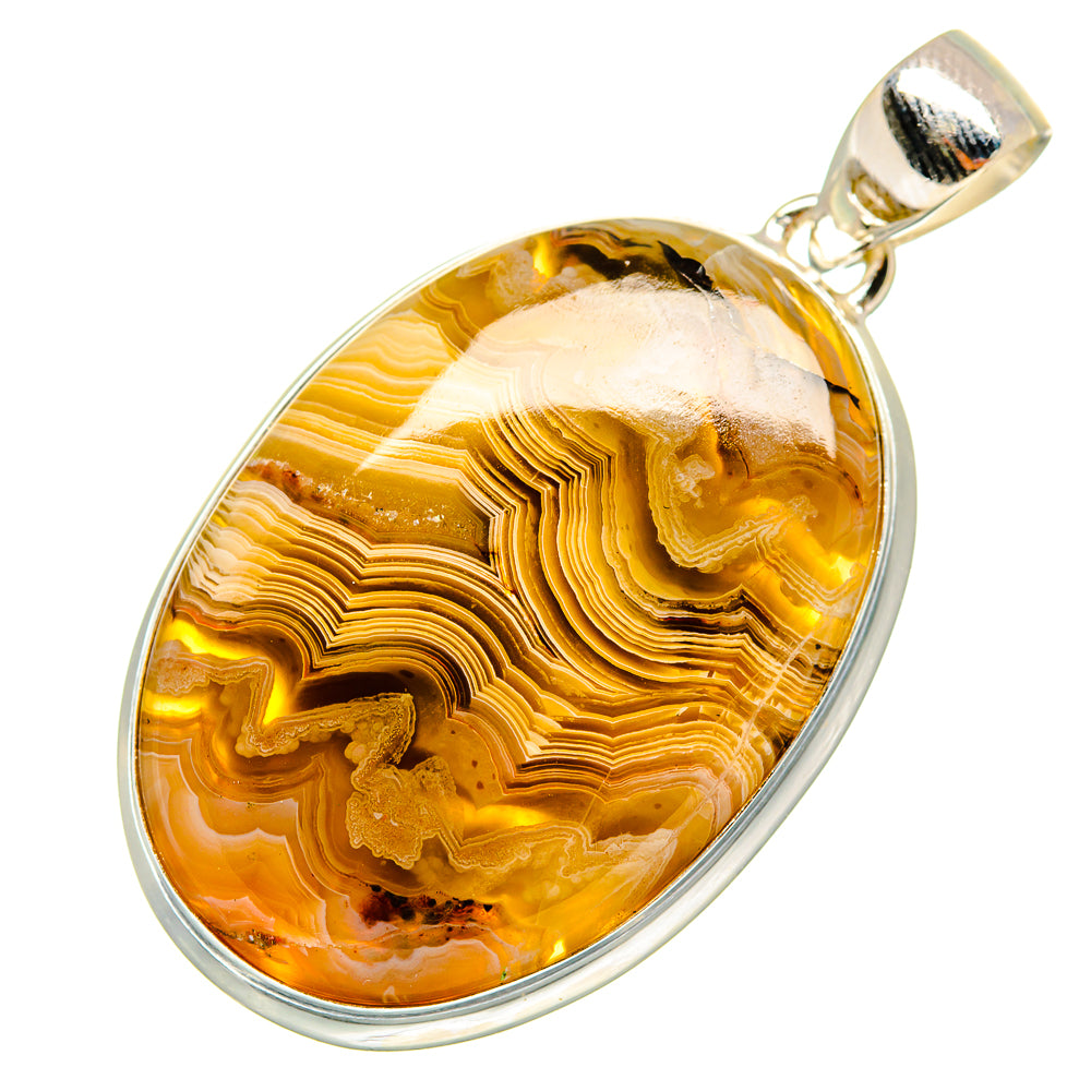 Laguna Lace Agate Pendants handcrafted by Ana Silver Co - PD9644