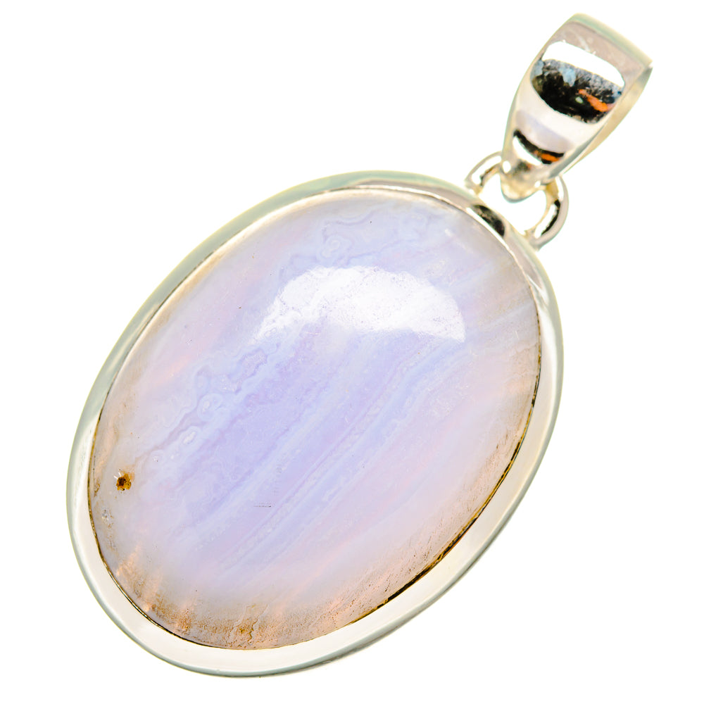Blue Lace Agate Pendants handcrafted by Ana Silver Co - PD9647