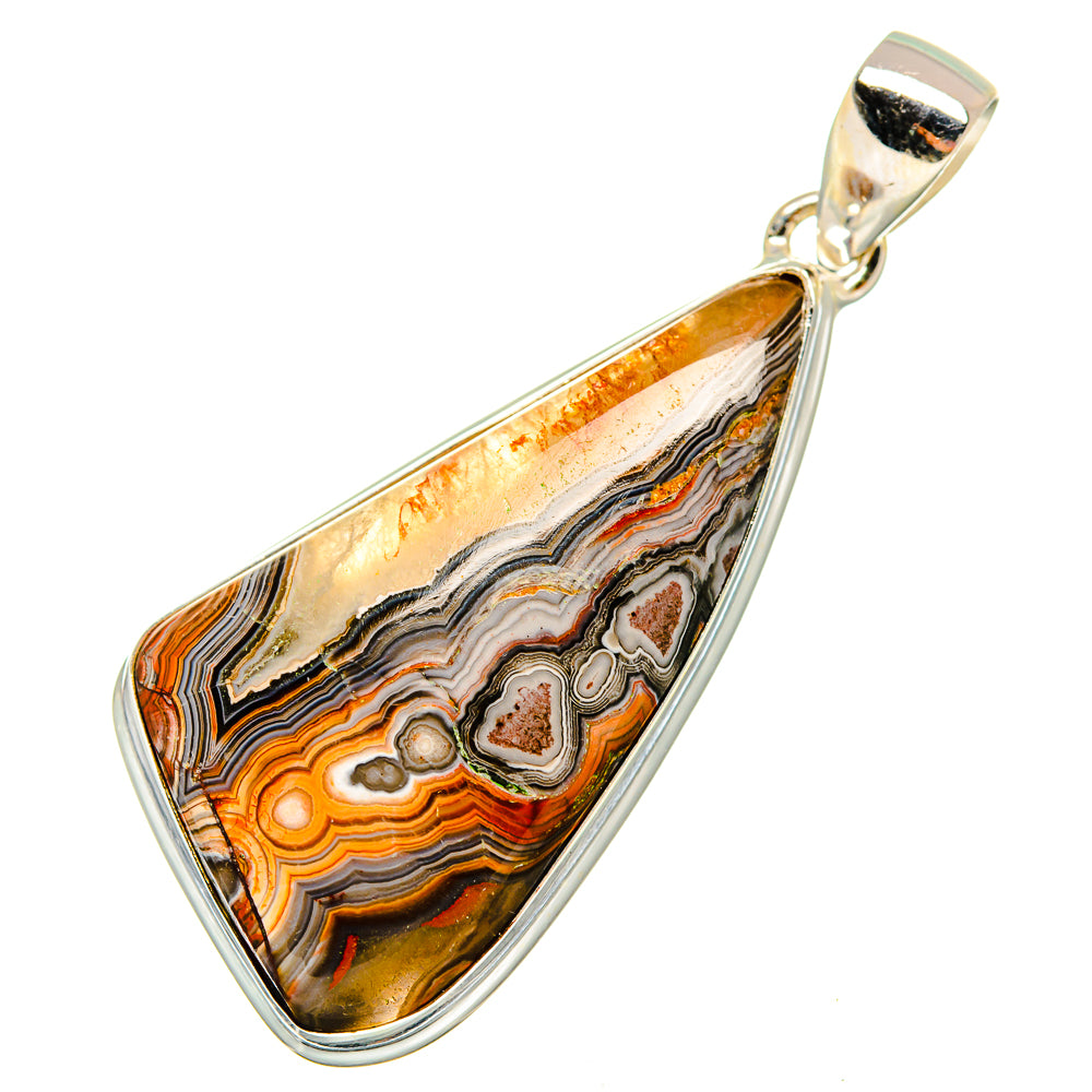 Crazy Lace Agate Pendants handcrafted by Ana Silver Co - PD9648