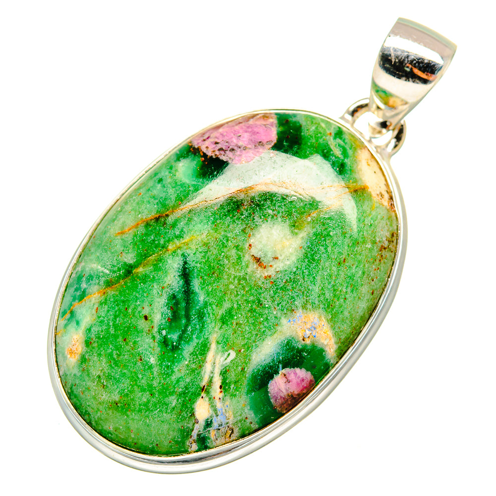 Ruby Fuchsite Pendants handcrafted by Ana Silver Co - PD9657