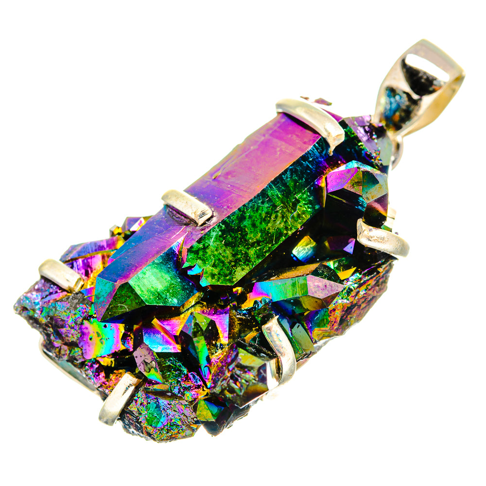 Titanium Sunshine Druzy Pendants handcrafted by Ana Silver Co - PD9675