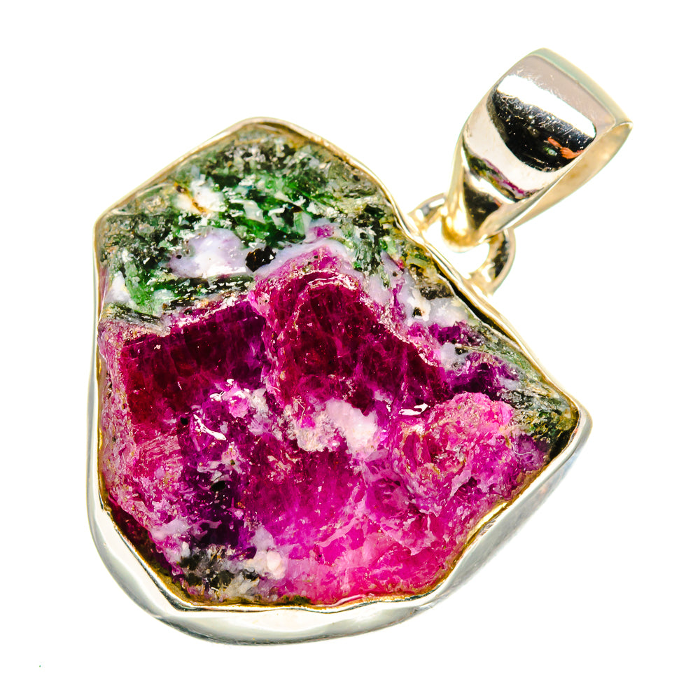 Ruby Zoisite Pendants handcrafted by Ana Silver Co - PD9679