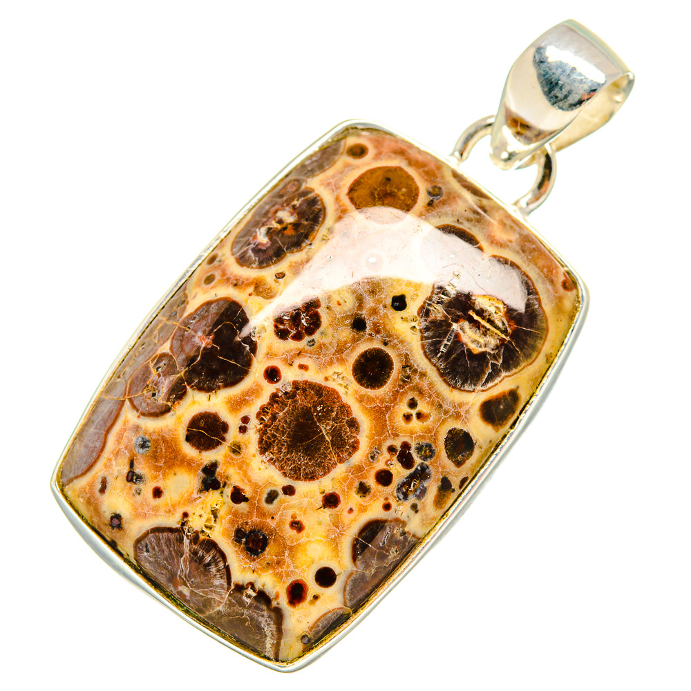 Mushroom Rhyolite Pendants handcrafted by Ana Silver Co - PD9690