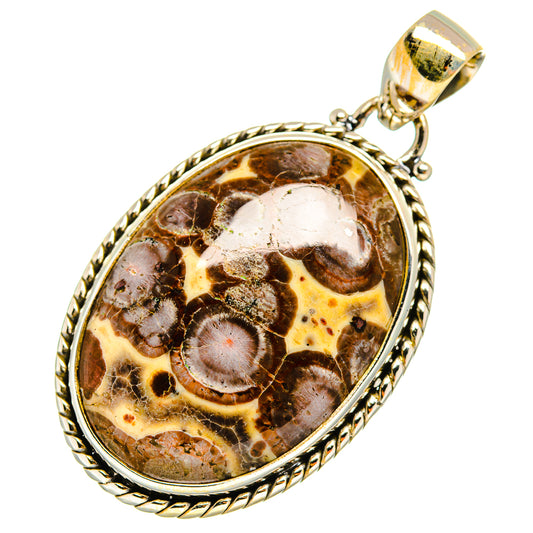 Mushroom Rhyolite Pendants handcrafted by Ana Silver Co - PD9692