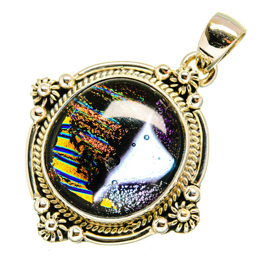 Dichroic Glass Pendants handcrafted by Ana Silver Co - PD9722