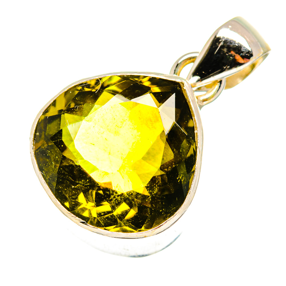 Olive Quartz Pendants handcrafted by Ana Silver Co - PD9727