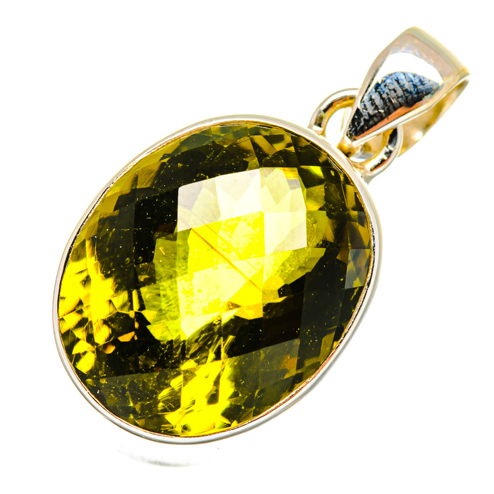 Olive Quartz Pendants handcrafted by Ana Silver Co - PD9731
