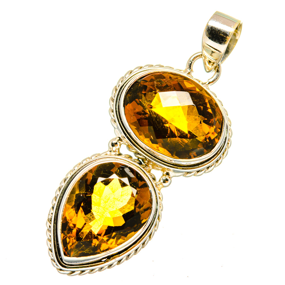 Mandarin Citrine Pendants handcrafted by Ana Silver Co - PD9790