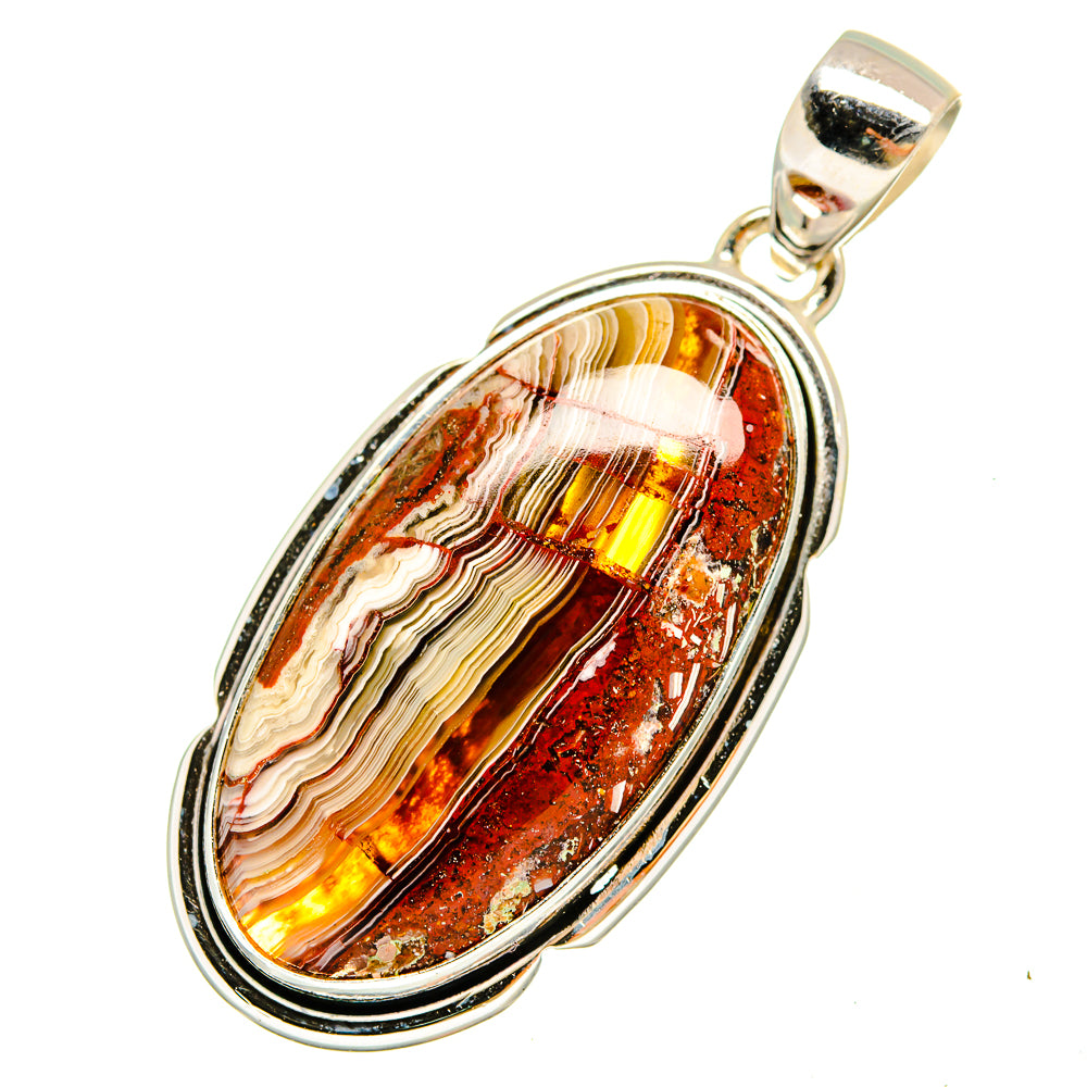 Crazy Lace Agate Pendants handcrafted by Ana Silver Co - PD9795