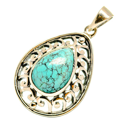 Tibetan Turquoise Pendants handcrafted by Ana Silver Co - PD9813