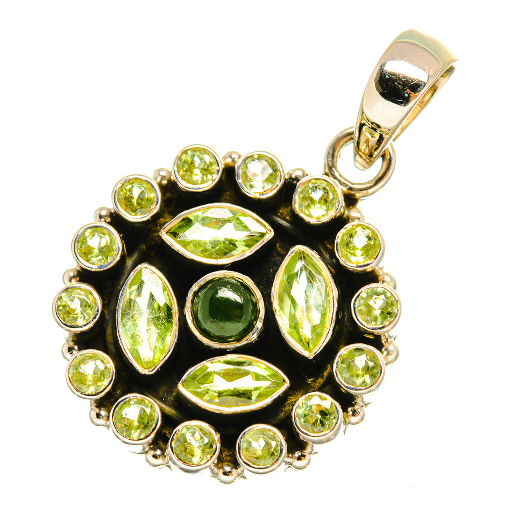 Green Tourmaline Pendants handcrafted by Ana Silver Co - PD9816