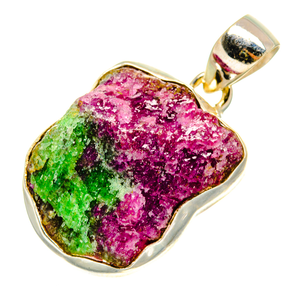 Ruby Zoisite Pendants handcrafted by Ana Silver Co - PD9876