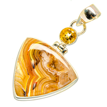 Laguna Lace Agate Pendants handcrafted by Ana Silver Co - PD9878