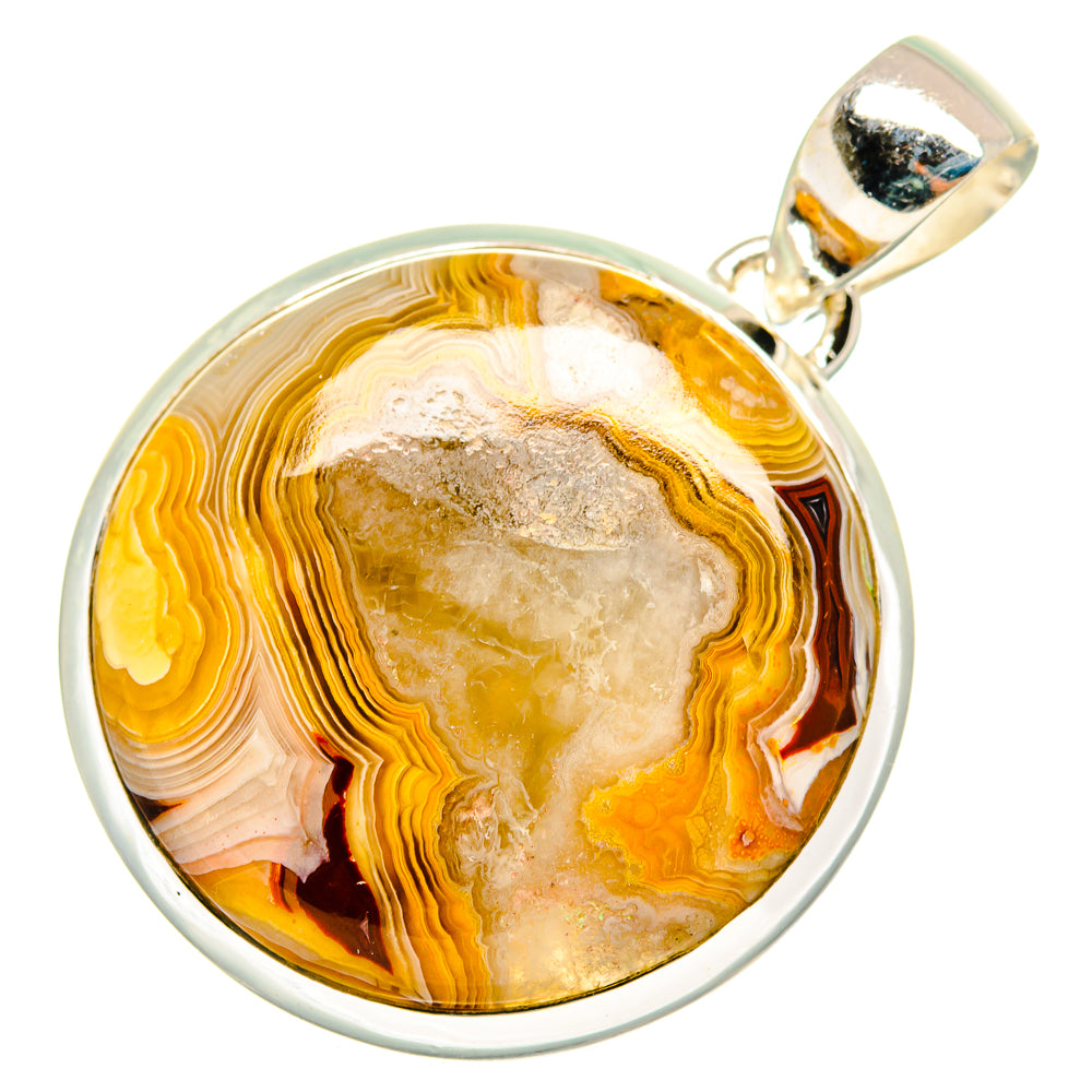Laguna Lace Agate Pendants handcrafted by Ana Silver Co - PD9907