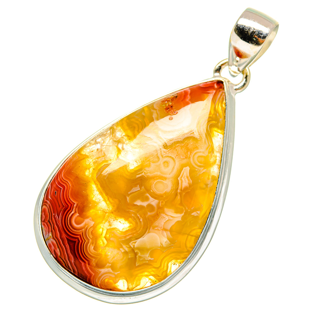 Laguna Lace Agate Pendants handcrafted by Ana Silver Co - PD9917