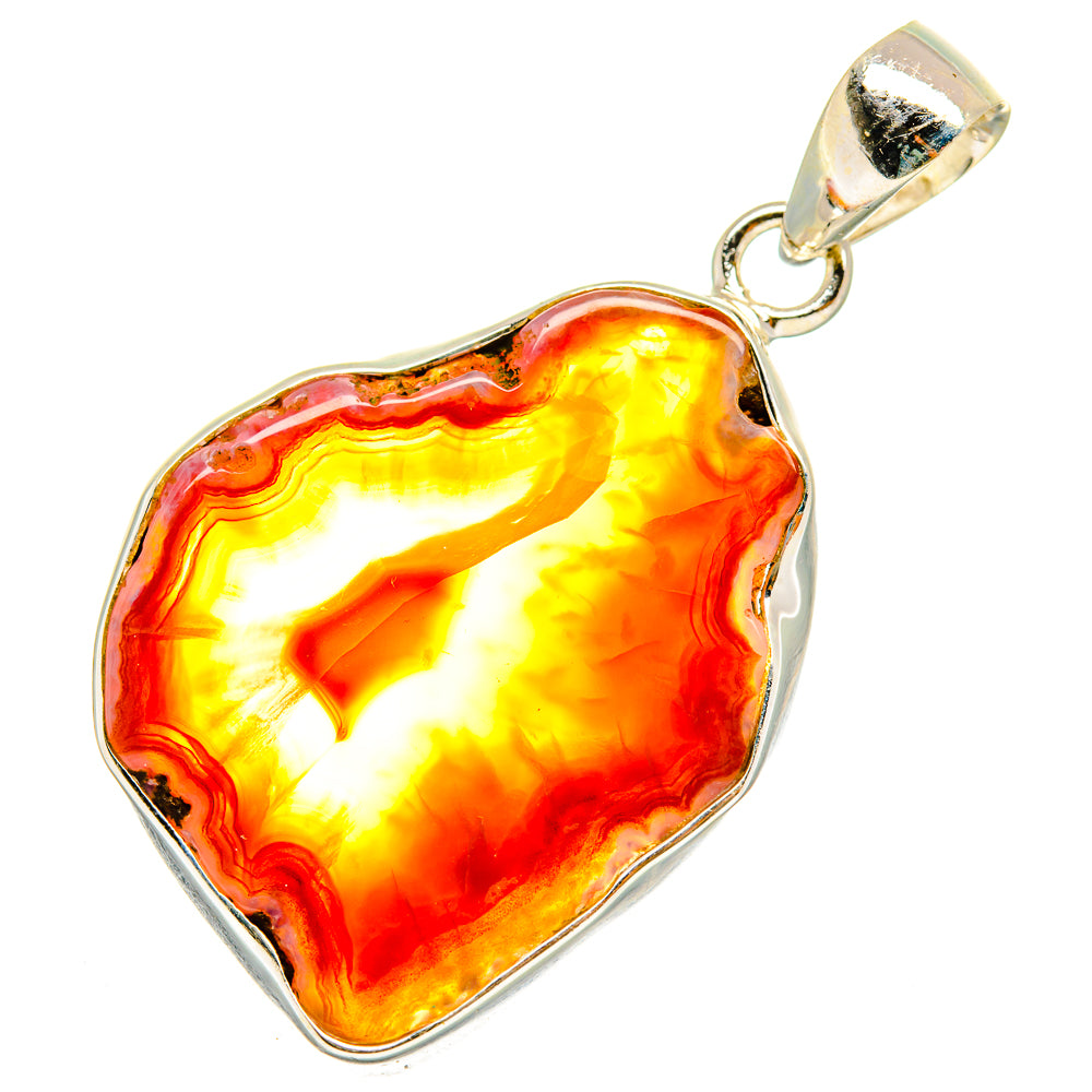 Orange Geode Slice Pendants handcrafted by Ana Silver Co - PD9923
