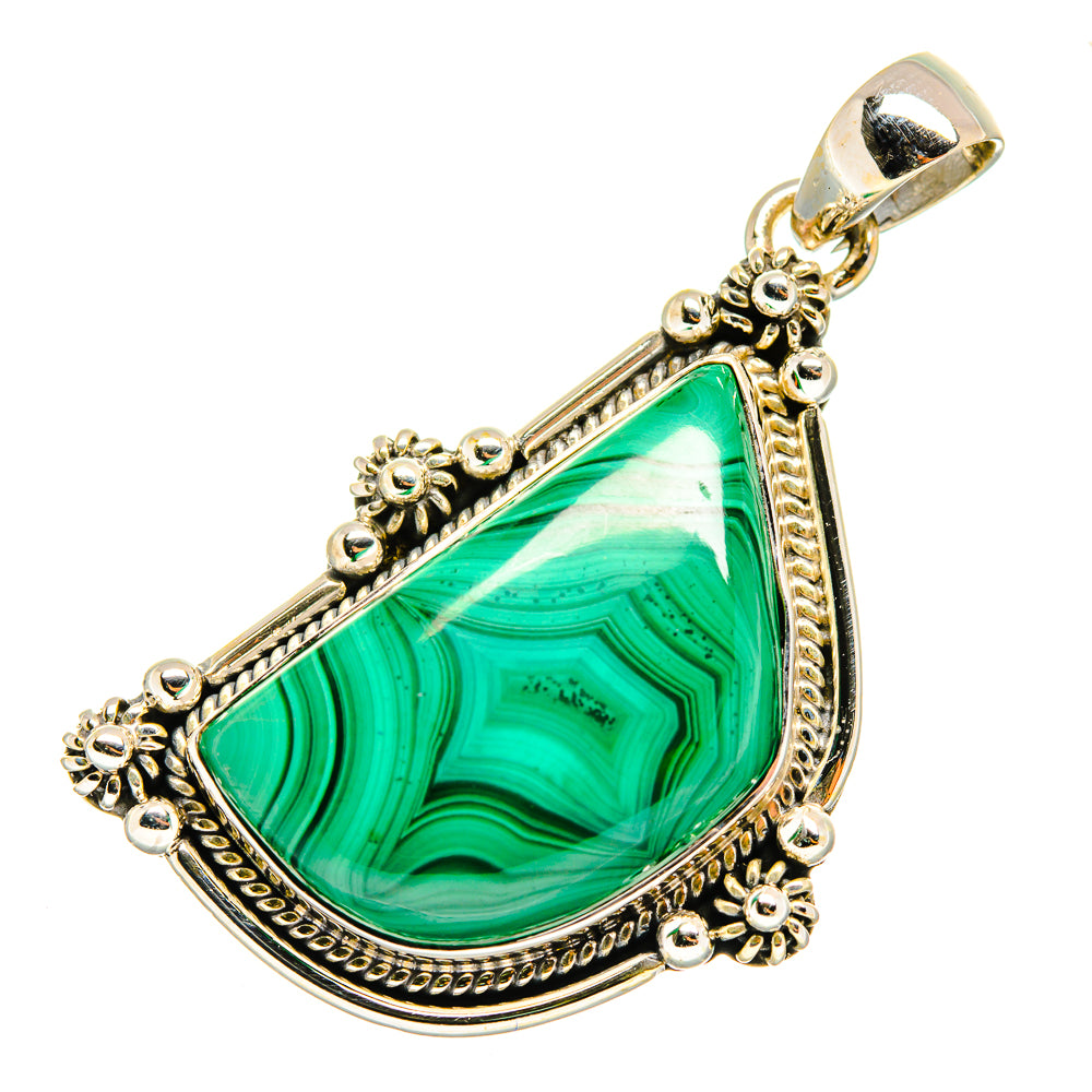 Malachite Pendants handcrafted by Ana Silver Co - PD9956