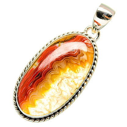Crazy Lace Agate Pendants handcrafted by Ana Silver Co - PD9990